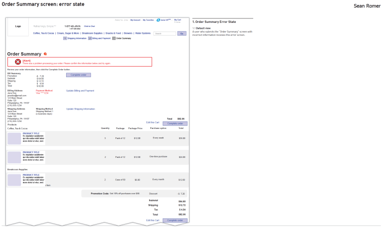 Aramark_Javia_OrderSummary_Error