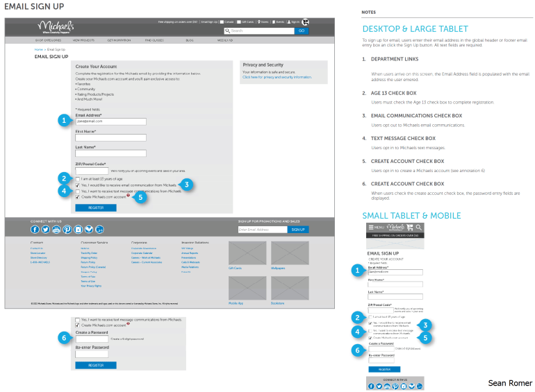 Michaels Email Sign Up