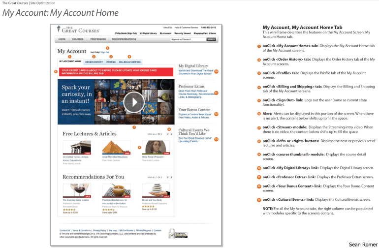 SeanRomer_TeachingCompany_MyAccount_1