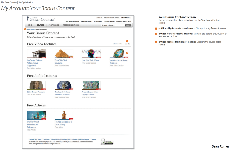 SeanRomer_TeachingCompany_MyAccount_9